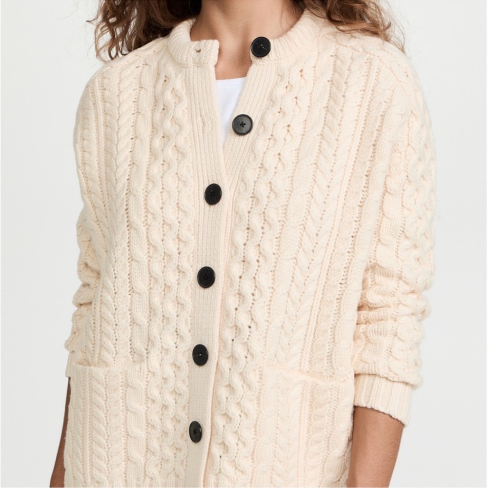 Rebecca Taylor Cable Knit Oversized Cardigan